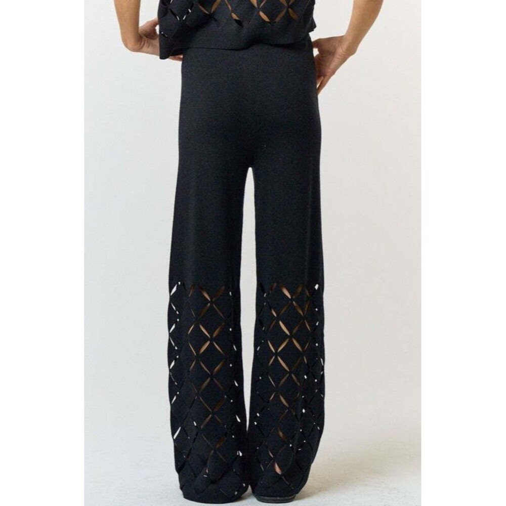 Lalavon Modern Cut Out Detail Knit Pants ❤️GORGEOUS❤️WITH TAGS❤️ - Picture 4 of 4